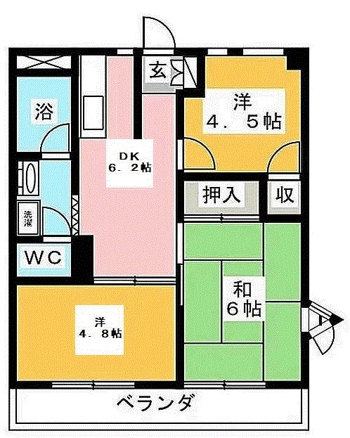ハイシティ本郷台 601号室 間取り