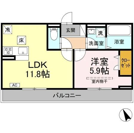 プランドール・さくら 202号室 間取り