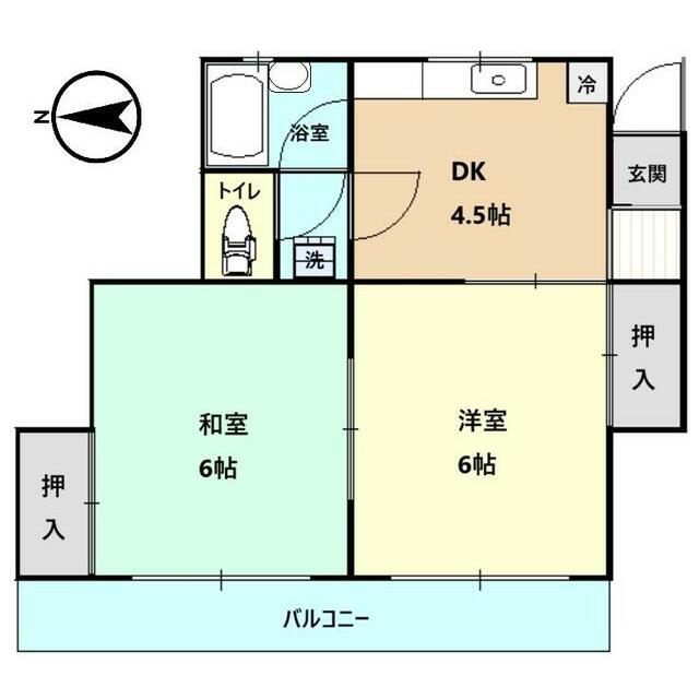 平和台コーポラス 103号室 間取り