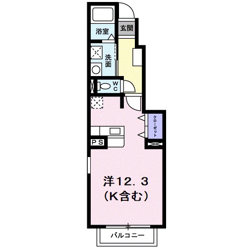 エスペランサⅡ 102号室 間取り
