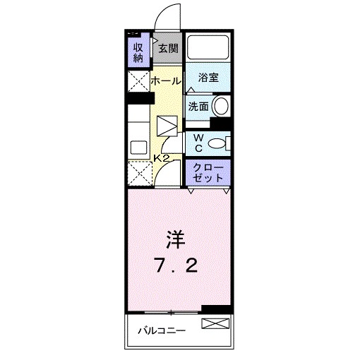 カムヒトウカＢ 204号室 間取り