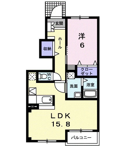 グレイス 103号室 間取り