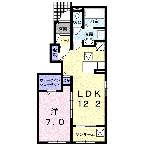ベルエトワール 101号室 間取り