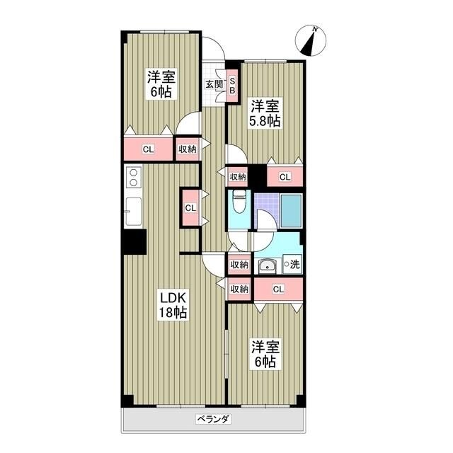 モンメール大磯 103号室 間取り