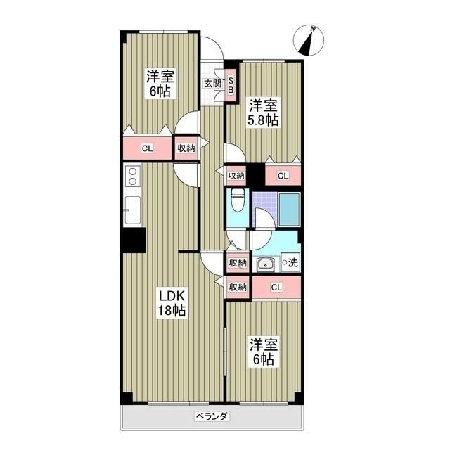 モンメール大磯 108号室 間取り