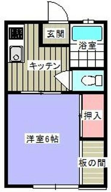 大熊ハイツ 101号室 間取り