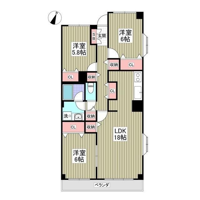 モンメール大磯 110号室 間取り