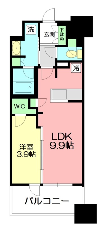 バウス藤沢 3F号室 間取り