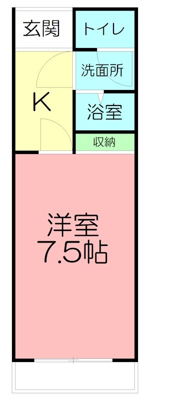 グランチェスタ 205号室 間取り