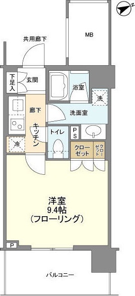 ブランズタワー大船 604号室 間取り