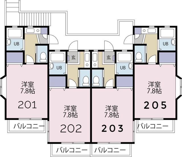 ピュアコートＳＡＮＡＤＡ 205号室 間取り