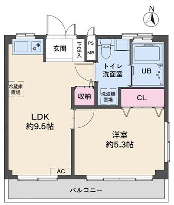 八代マンション 202号室 間取り