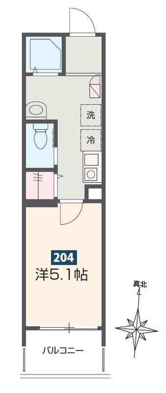 ＭｅｒｃｅｒＨｉｌｌｓ伊勢原 204号室 間取り