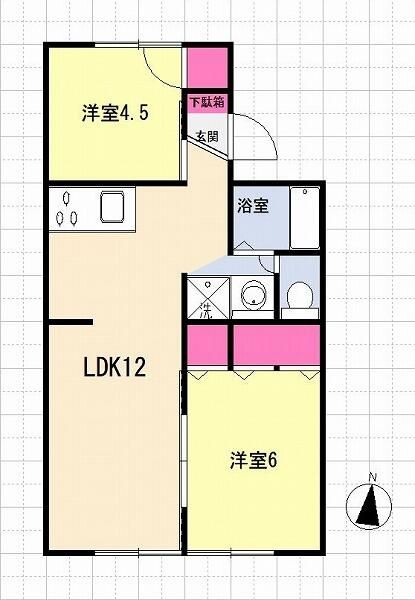 サンハイツポエム 102号室 間取り