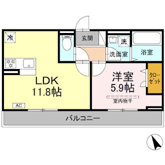 プランドール・さくら 302号室 間取り