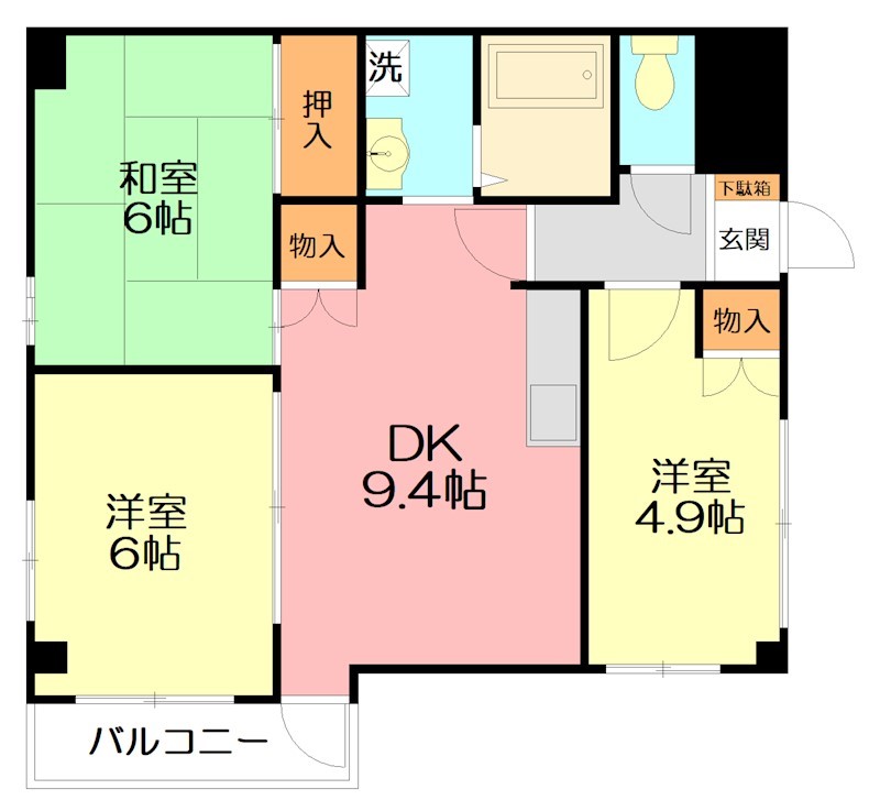 鴨宮ガーデンヒルズ  403号室 間取り