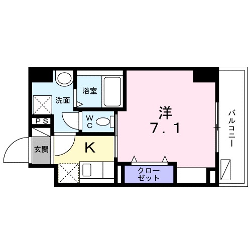 スアヴィス平塚宝町 1106号室 間取り