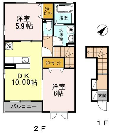 ヴァンベール湘南Ⅰ 201号室 間取り