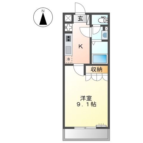 カロータ 205号室 間取り