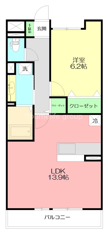 エスパシオ踊場 302号室 間取り