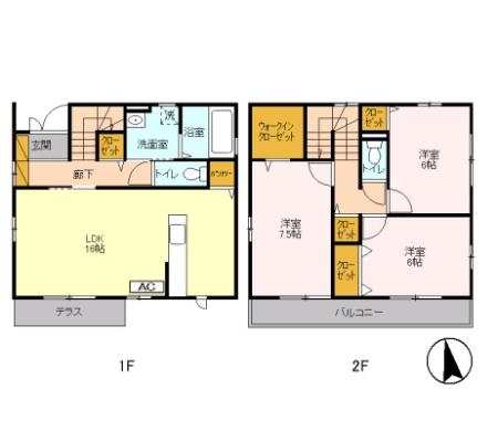 鳥ヶ丘戸建　Ｃ 間取り