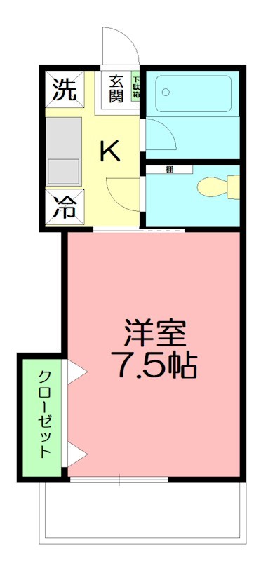 ベルフォルト 104号室 間取り