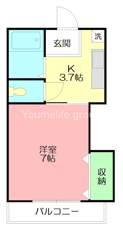 メルキエル  107号室 間取り