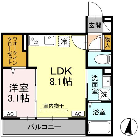 クローネ湘南 203号室 間取り