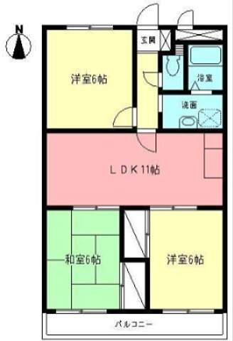 ソレイユ楠 103号室 間取り