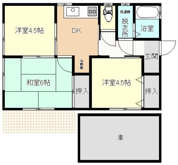 中丸貸家 間取り