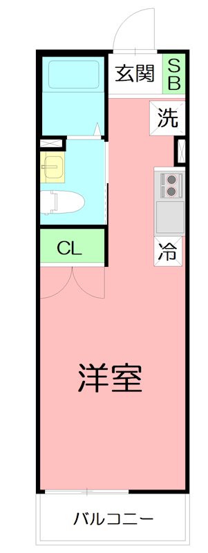 エルミタージュ東海大学 103号室 間取り