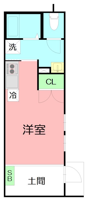 エルミタージュ東海大学 104号室 間取り