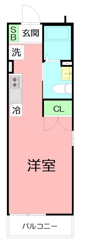 エルミタージュ東海大学 204号室 間取り
