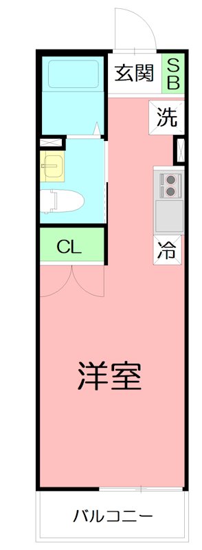 エルミタージュ東海大学 203号室 間取り