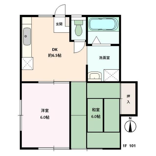 アナナスヒルズ 101号室 間取り