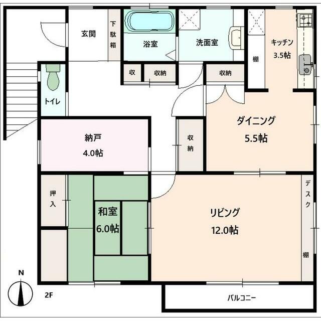 アナナスヒルズ 2F号室 間取り