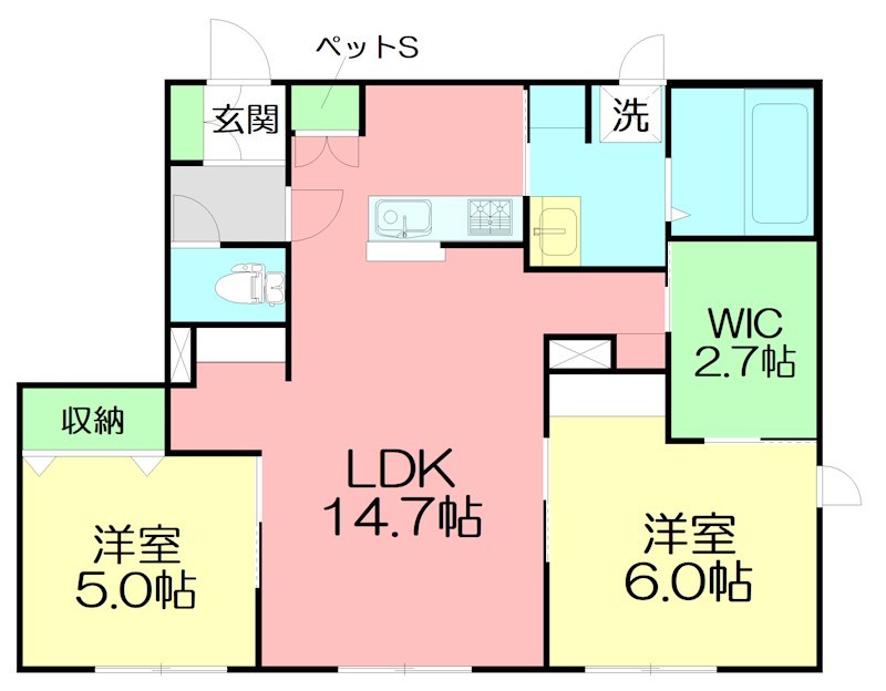 MAISON湘南 102号室 間取り