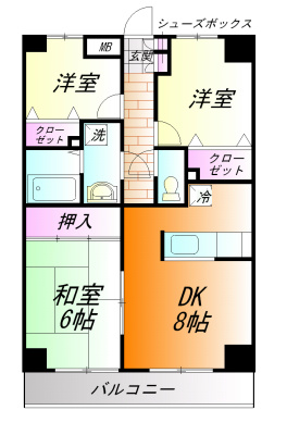 セジュールコート 502号室 間取り