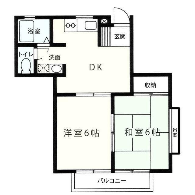 ロイヤルパレスKISHI 101号室 間取り