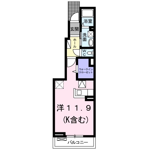 ワレアハレ中海岸 102号室 間取り