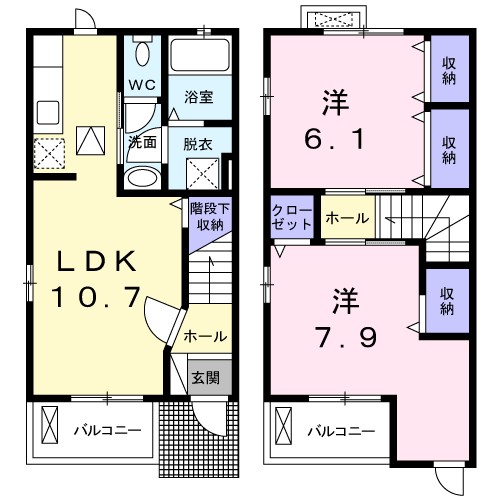 リシェス 103号室 間取り