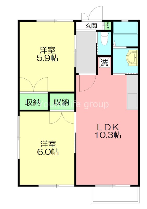 シーサイドハイムカトウⅡ 202号室 間取り
