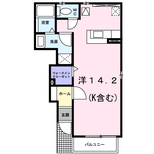 リバーサイドⅠ 104号室 間取り