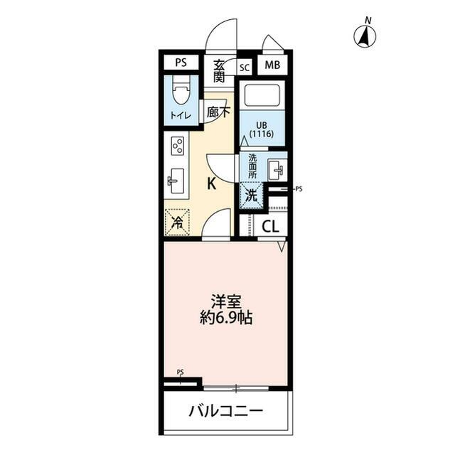 リコルテ湘南Ⅱ 106号室 間取り