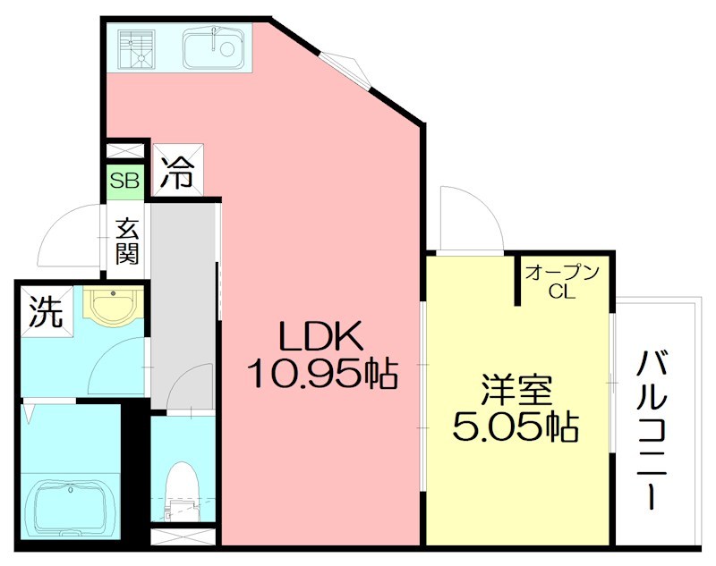 GRADUS藤沢 201号室 間取り
