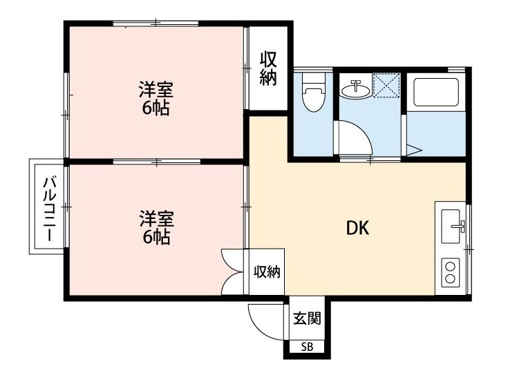 フローラ・ミキ 202号室 間取り