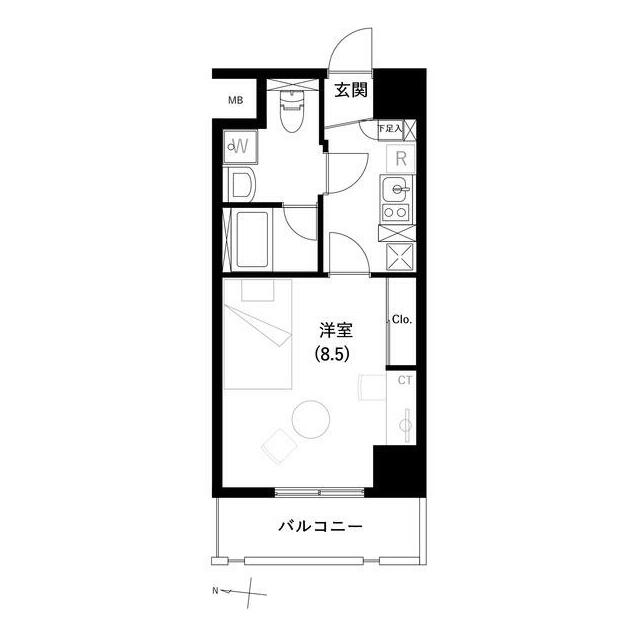 Ａｃｃｅｓｓ湘南平塚 0906号室 間取り
