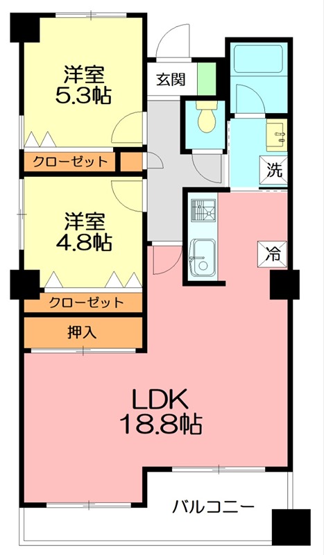 Ｎ－ｆｌａｔｓ　横浜中田 602号室 間取り
