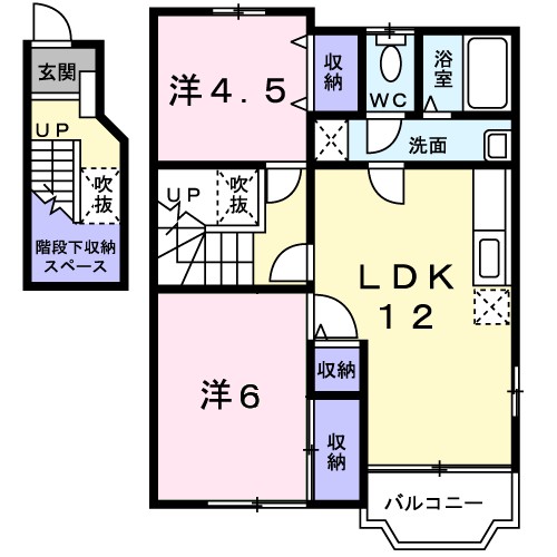 アネストコバ 201号室 間取り