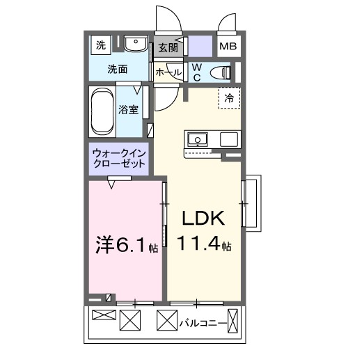 サンリット 201号室 間取り
